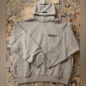 Essentials fear of god Light Heather Gray Fleece Hoodie FW2024 Medium